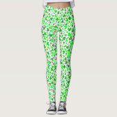 St. Patrick's Day Groene Shamrocks Confetti Leggings (Voorkant)