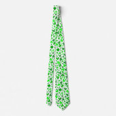 St. Patrick's Day Groene Shamrocks Confetti Stropdas (Achterkant)