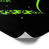 St Patricks Day Groene Vlinder Klaver Hart Vrouw Poster (Hoek)