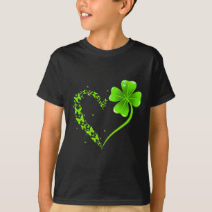 St Patricks Day Groene Vlinder Klaver Hart Vrouw T-shirt