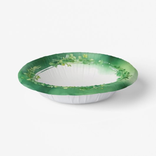St. Patrick's Day groene waterverf krans Papieren Kommen (Gebogen)