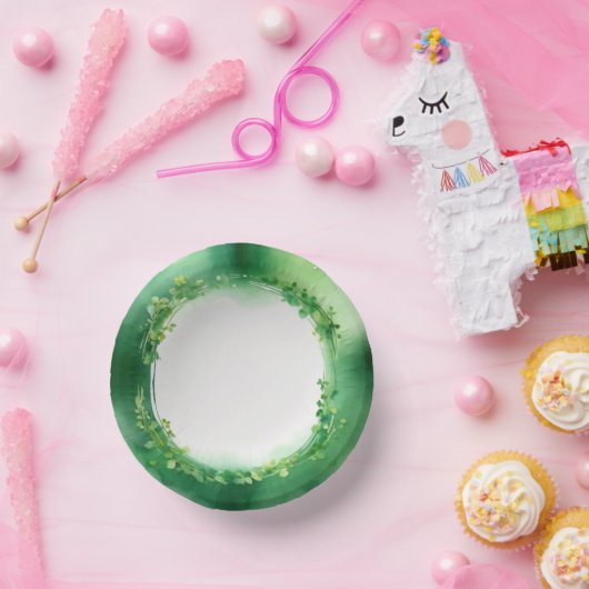 St. Patrick's Day groene waterverf krans Papieren Kommen (Feest)