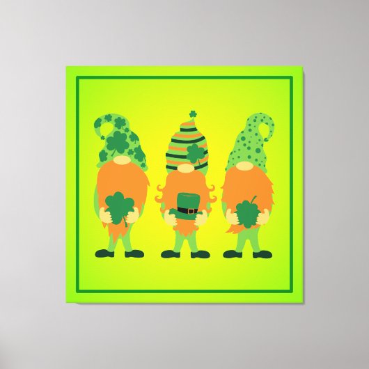 St. Patrick's Day Groentjes Canvas Afdruk (Voorkant)