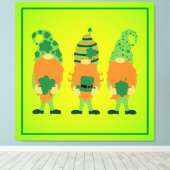 St. Patrick's Day Groentjes Canvas Afdruk (Insitu (Houten vloer))