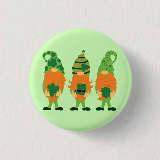 St. Patrick's Day Groentjes Ronde Button 3,2 Cm (Voorkant)