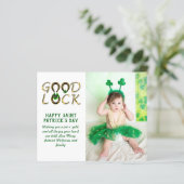 St. Patrick's Day Groet FOTOKaarten BUDGET (Staand voorkant)