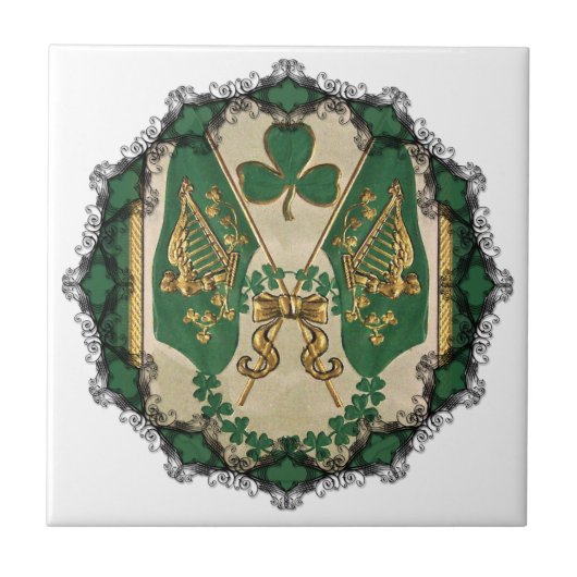 St. Patricks Day Groet Tile Tegeltje (Voorkant)
