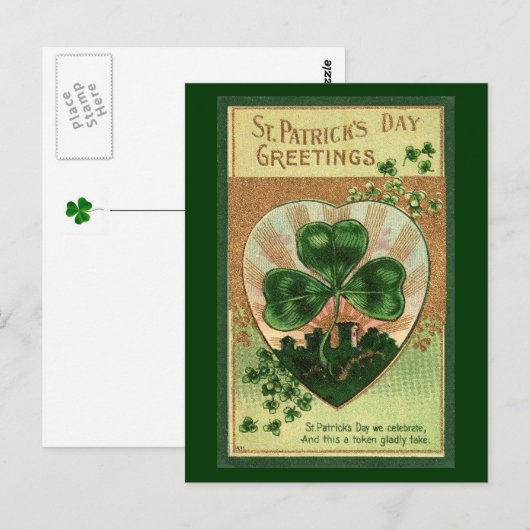 St Patrick's Day Groeten - Briefkaart (Voorkant / Achterkant)