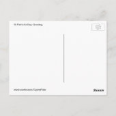 St. Patrick's Day Groeten Briefkaart (Achterkant)
