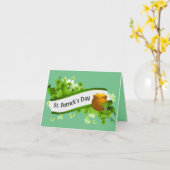 St.Patrick's Day Groeten Kaart (Gele Bloem)