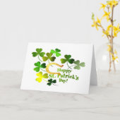 St.Patrick's Day groeten Kaart (Gele Bloem)