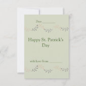 St. Patrick's Day-groeten Notitiekaartje (Achterkant)