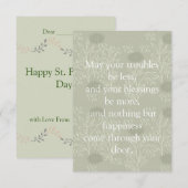 St. Patrick's Day-groeten Notitiekaartje (Voorkant / Achterkant)