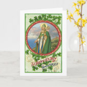St. Patrick's Day Groeten Religieus Kaart (Gele Bloem)