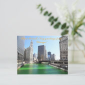 St Patrick's Day groeten uit Chicago postkaart (Staand voorkant)