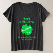 St Patrick's Day Grote Maat T-shirt (Design voorkant)