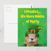 St. Patrick's Day Groundhog Party Animal Briefkaart (Voorkant / Achterkant)