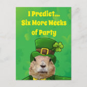 St. Patrick's Day Groundhog Party Animal Briefkaart (Voorkant)