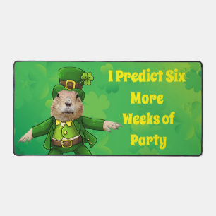St. Patrick's Day Groundhog Party Animal Bureaumat