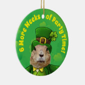 St. Patrick's Day Groundhog Party Animal Keramisch Ornament (Rechts)