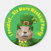 St. Patrick's Day Groundhog Party Animal Magneet (Voorkant)