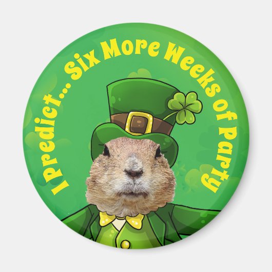 St. Patrick's Day Groundhog Party Animal Magneet (Voorkant)