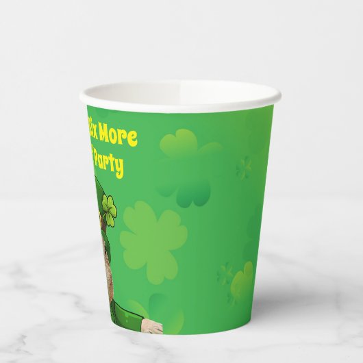 St. Patrick's Day Groundhog Party Animal Papieren Bekers (Links)
