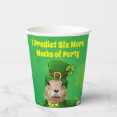St. Patrick's Day Groundhog Party Animal Papieren Bekers (Voorkant)