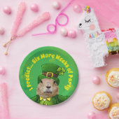 St. Patrick's Day Groundhog Party Animal Papieren Bordje (Feest)