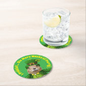 St. Patrick's Day Groundhog Party Animal Ronde Kartonnen Onderzetter (Insitu)