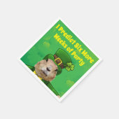 St. Patrick's Day Groundhog Party Animal Servet (Hoek)