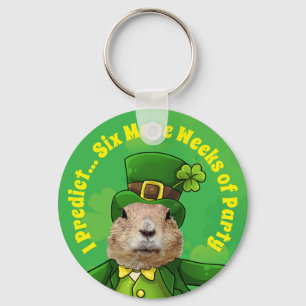 St. Patrick's Day Groundhog Party Animal Sleutelhanger