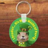 St. Patrick's Day Groundhog Party Animal Sleutelhanger (Voorkant)