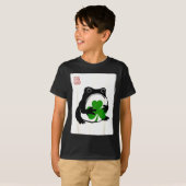 St. patricks day grumpy frog shamrock japanese t-shirt (Voorkant volledig)