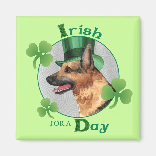 St. Patrick's Day GSD Magneet (Voorkant)