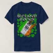St Patricks Day Guitar Irish Flag Ireland Rocks Gu T-shirt (Design voorkant)
