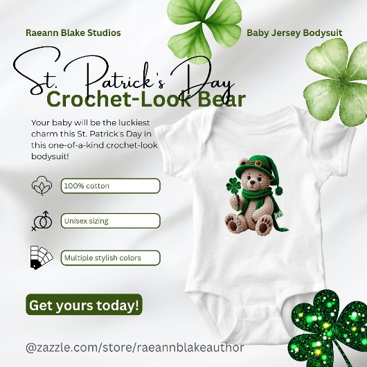 St. Patrick's Day Haakbeer Romper