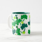 St. Patrick's Day Haakhart Shamrock Mok (Voorkant links)