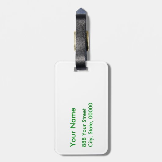 St Patrick's Day - haal Lucky 3 + 1 bladeren = 4 Bagagelabel (Achterkant verticaal)