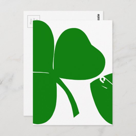 St Patrick's Day - haal Lucky 3 + 1 bladeren = 4 Briefkaart (Voorkant / Achterkant)