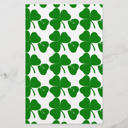 St Patrick's Day - haal Lucky 3 + 1 bladeren = 4 Briefpapier (Voorkant)