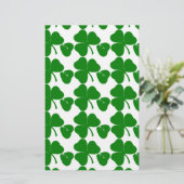 St Patrick's Day - haal Lucky 3 + 1 bladeren = 4 Briefpapier (Staand voorkant)