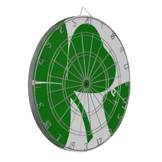 St Patrick's Day - haal Lucky 3 + 1 bladeren = 4 Dartbord (Voorkant Links)