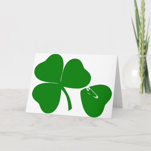 St Patrick's Day - haal Lucky 3 + 1 bladeren = 4 H Kaart (Voorkant)