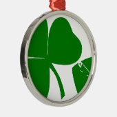 St Patrick's Day - haal Lucky 3 + 1 bladeren = 4 Metalen Ornament (Rechts)