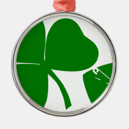 St Patrick's Day - haal Lucky 3 + 1 bladeren = 4 Metalen Ornament