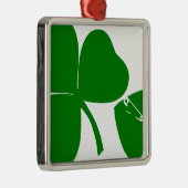 St Patrick's Day - haal Lucky 3 + 1 bladeren = 4 Metalen Ornament (Rechts)