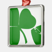 St Patrick's Day - haal Lucky 3 + 1 bladeren = 4 Metalen Ornament (Links)