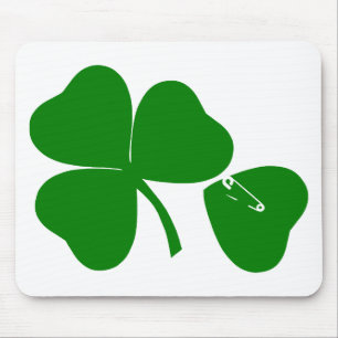 St Patrick's Day - haal Lucky 3 + 1 bladeren = 4 Muismat