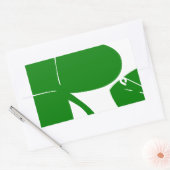 St Patrick's Day - haal Lucky 3 + 1 bladeren = 4 Rechthoekige Sticker (Envelop)